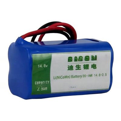 Tasa de descarga de 2C 14.8v 2.5Ah NMC Batería de iones de litio Li NiCoMh para limpiador de robots